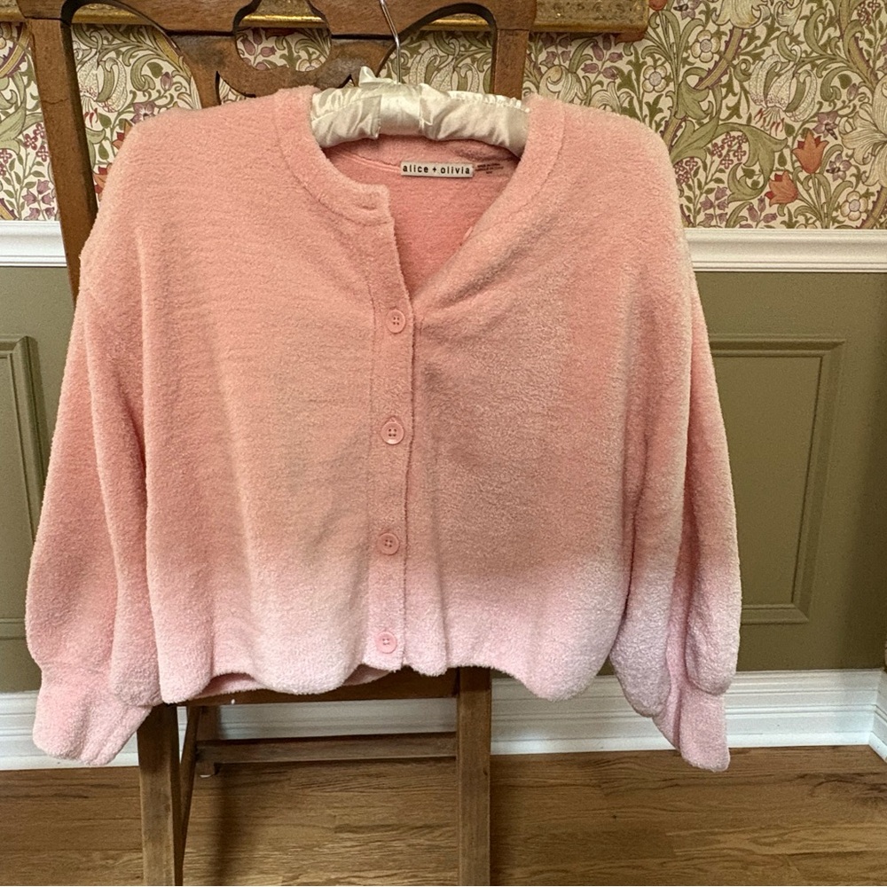 Alice + Olivia Powder Pink Cardigan